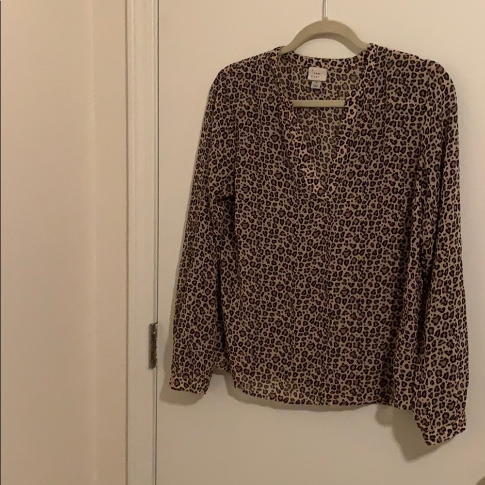 Cheetah print blouse